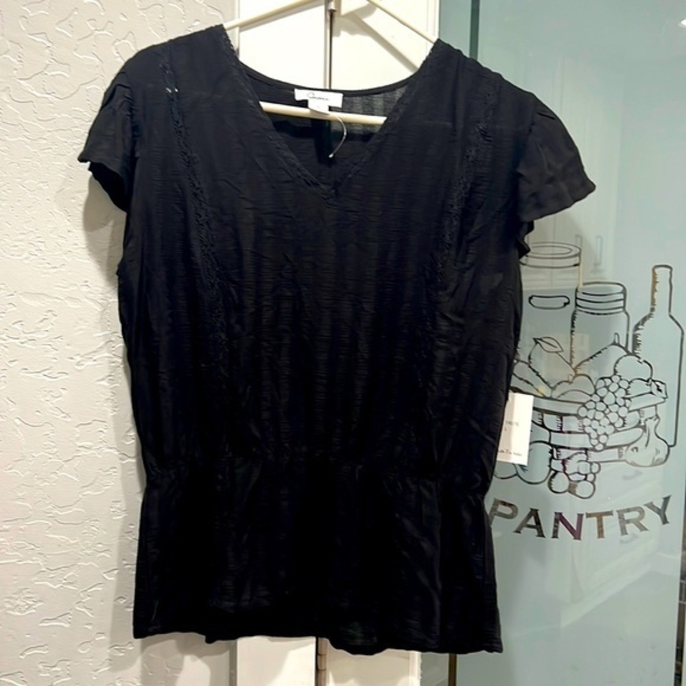 Japna black Large NWT Shirt gauzy viscose